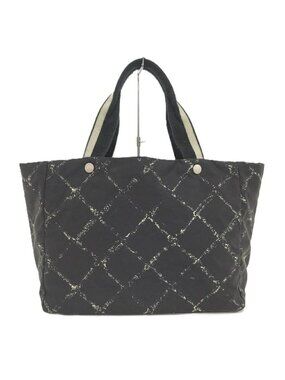 Chanel Vintage Travel Line Tote MM Nylon Black